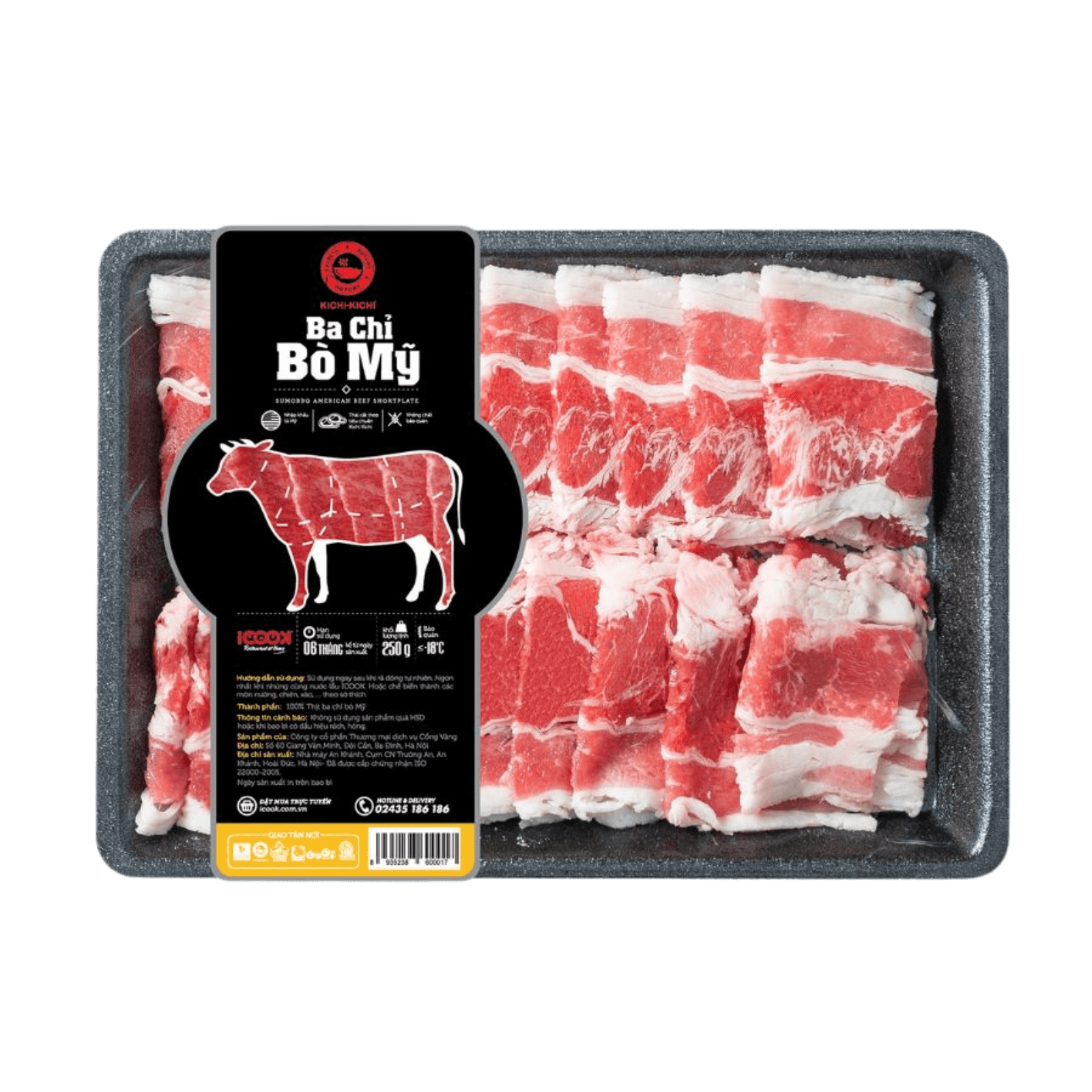 Ba chỉ bò Mỹ bào
